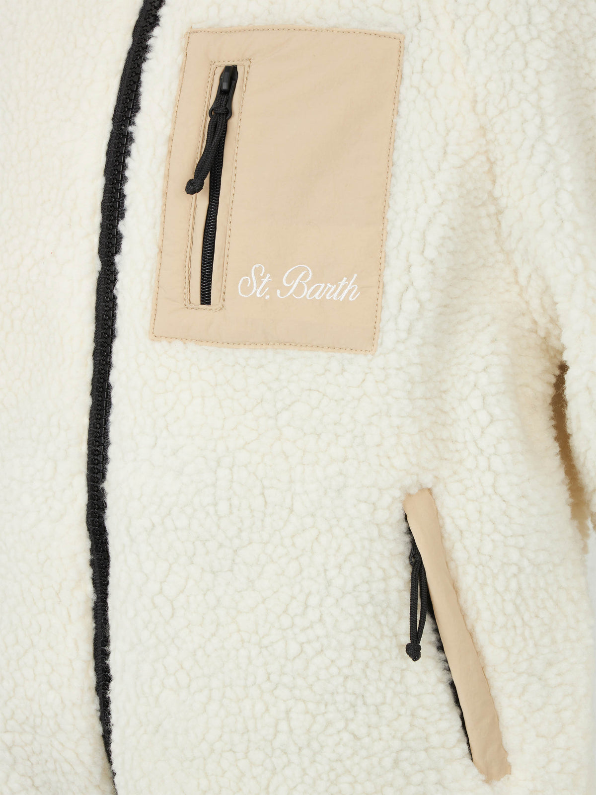 Giacca Keystone Jr bianca in sherpa con stampa Captain product image 3