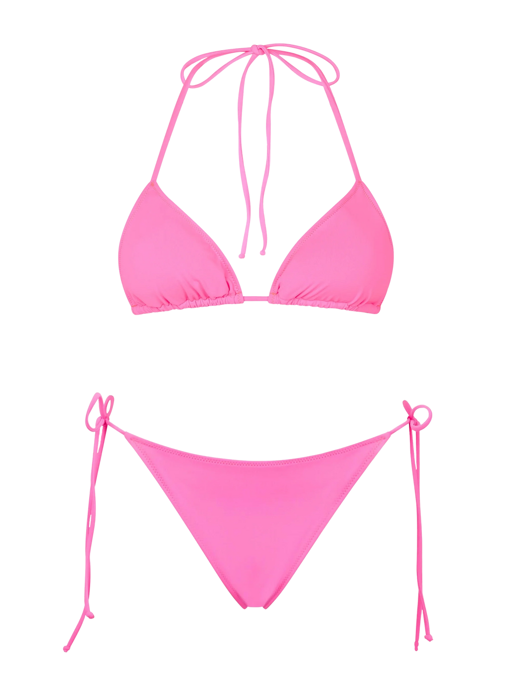 Bikini Leah Marielle triangolo rosa fluo tinta unita