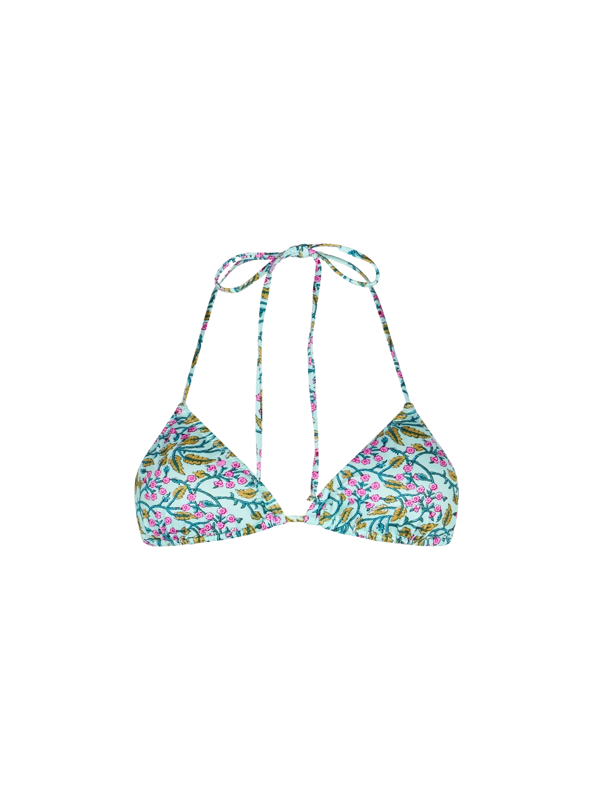 Top bikini a triangolo Leah con stampa floreale Delhi
