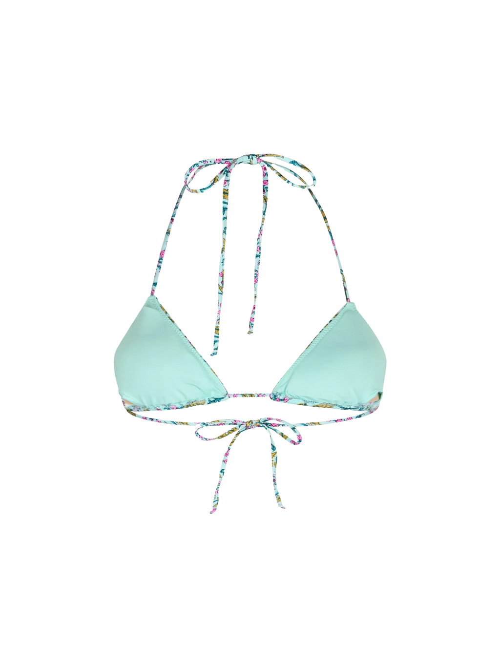 Top bikini a triangolo Leah con stampa floreale Delhi