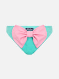Slip mare Madame verde acqua con motivo pesci in rilievo