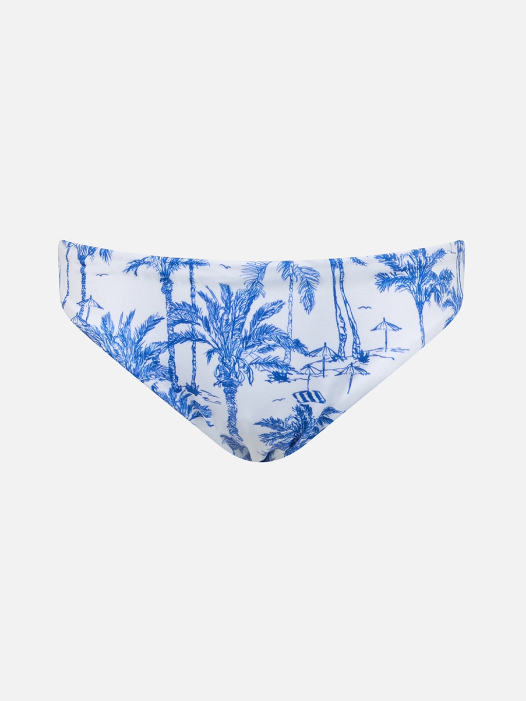 Slip mare Madame verde acqua con stampa toile de Jouy e fiocco lilla