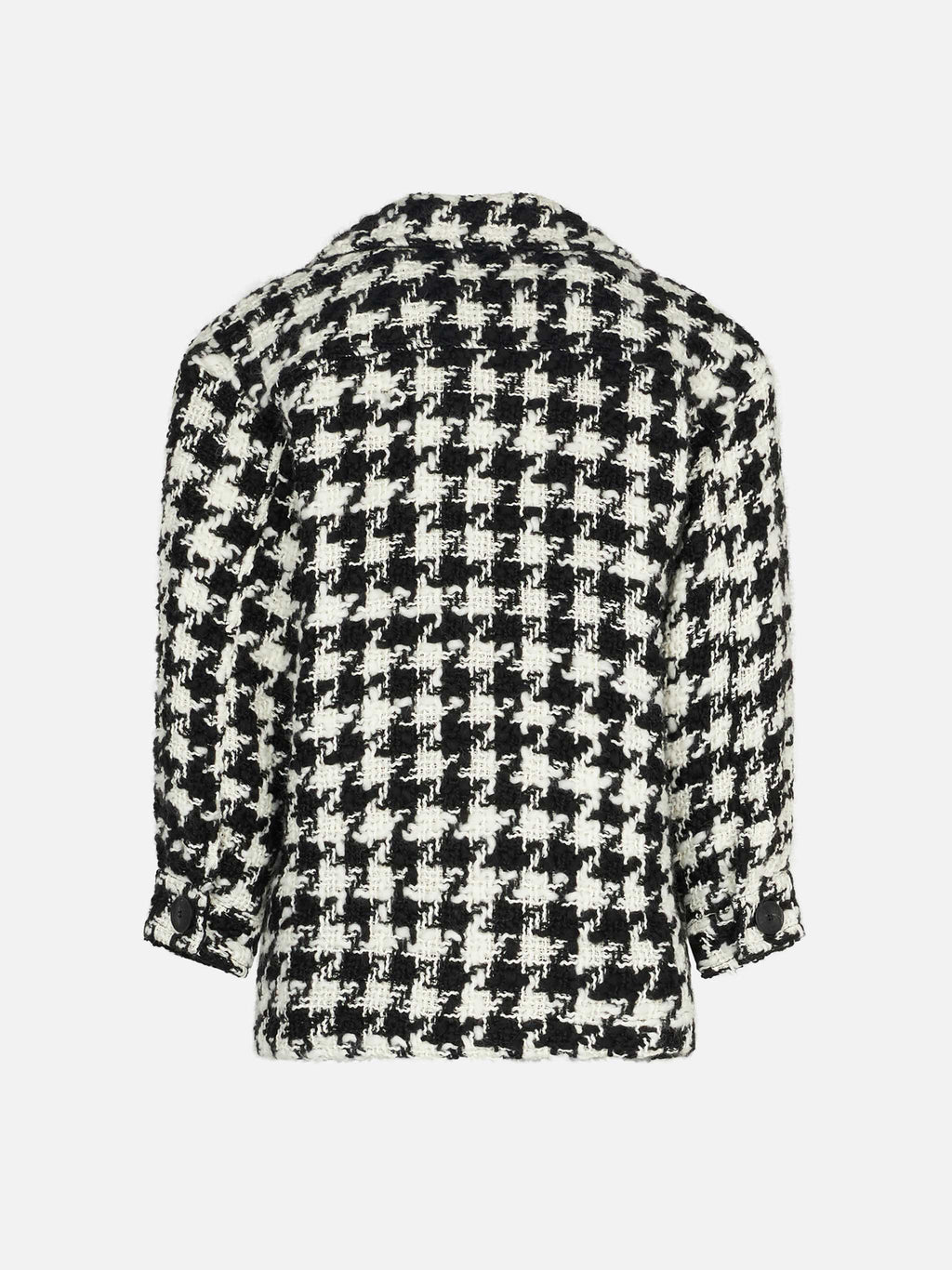 Overshirt Marceline Jr bianco e nero pied de poule