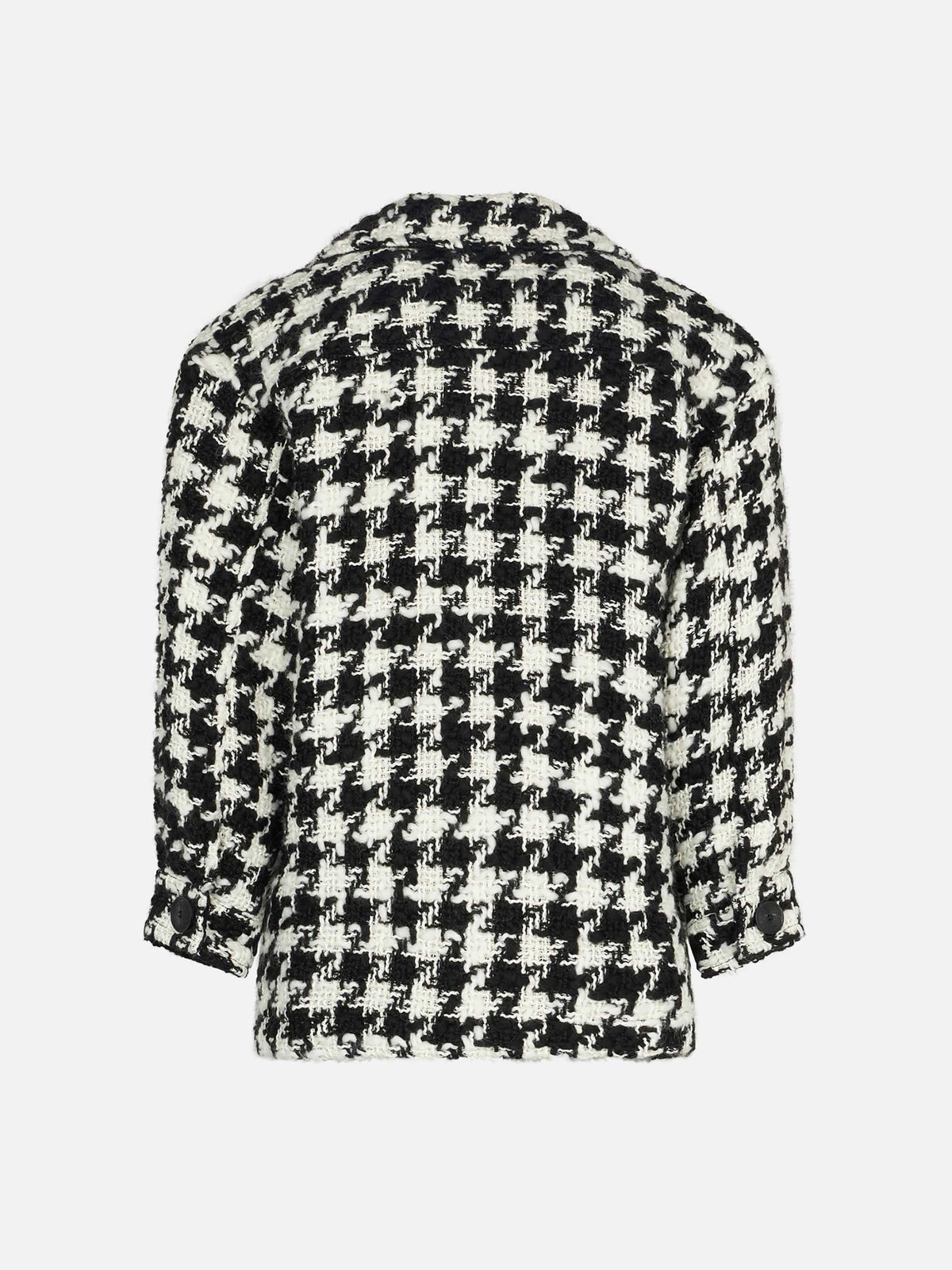 Overshirt Marceline Jr bianco e nero pied de poule