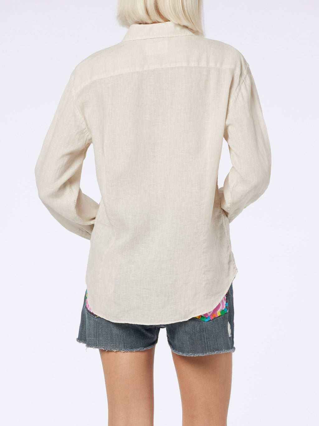 Camicia Meredith bianco panna in lino product image 3