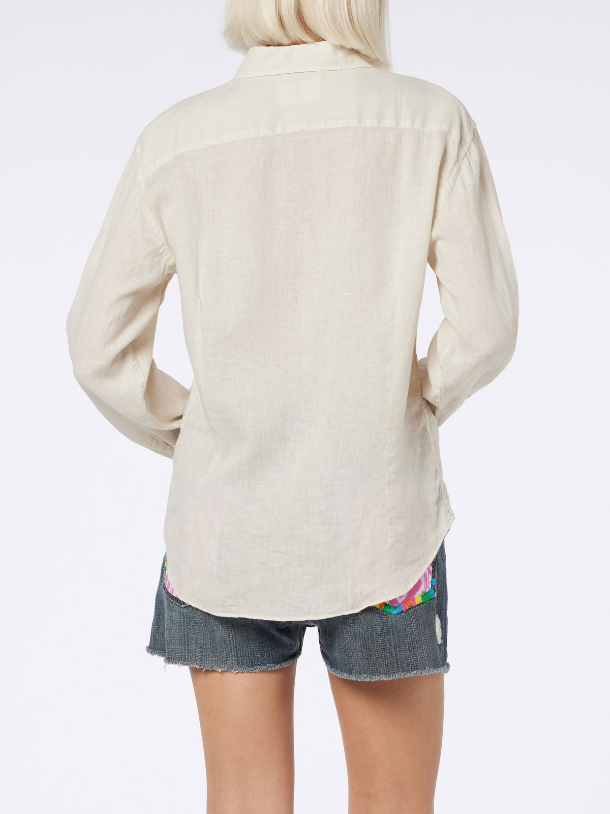 Camicia Meredith bianco panna in lino product image 3