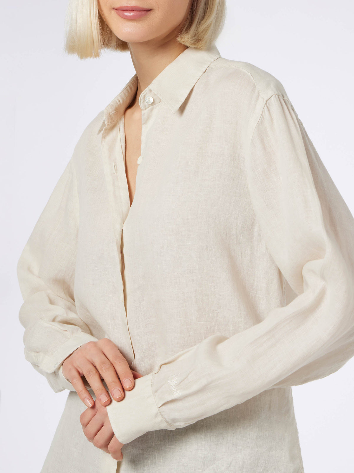 Camicia Meredith bianco panna in lino product image 4