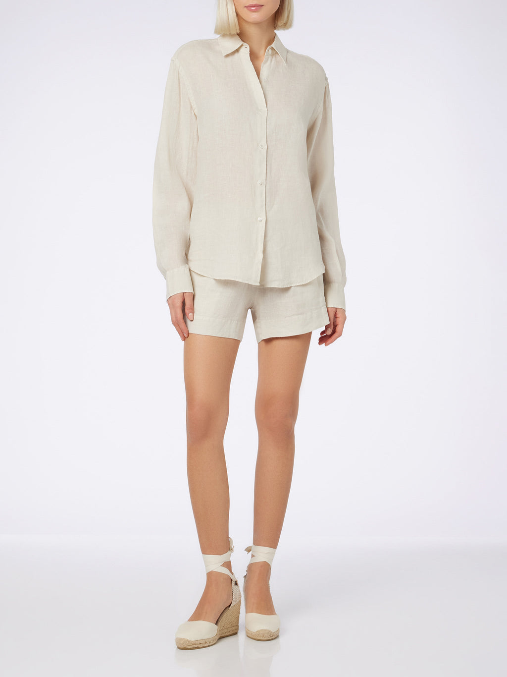 Camicia Meredith bianco panna in lino product image 6