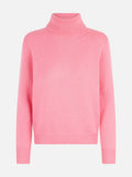 Maglia dolcevita Moody rosa in lana d’agnello