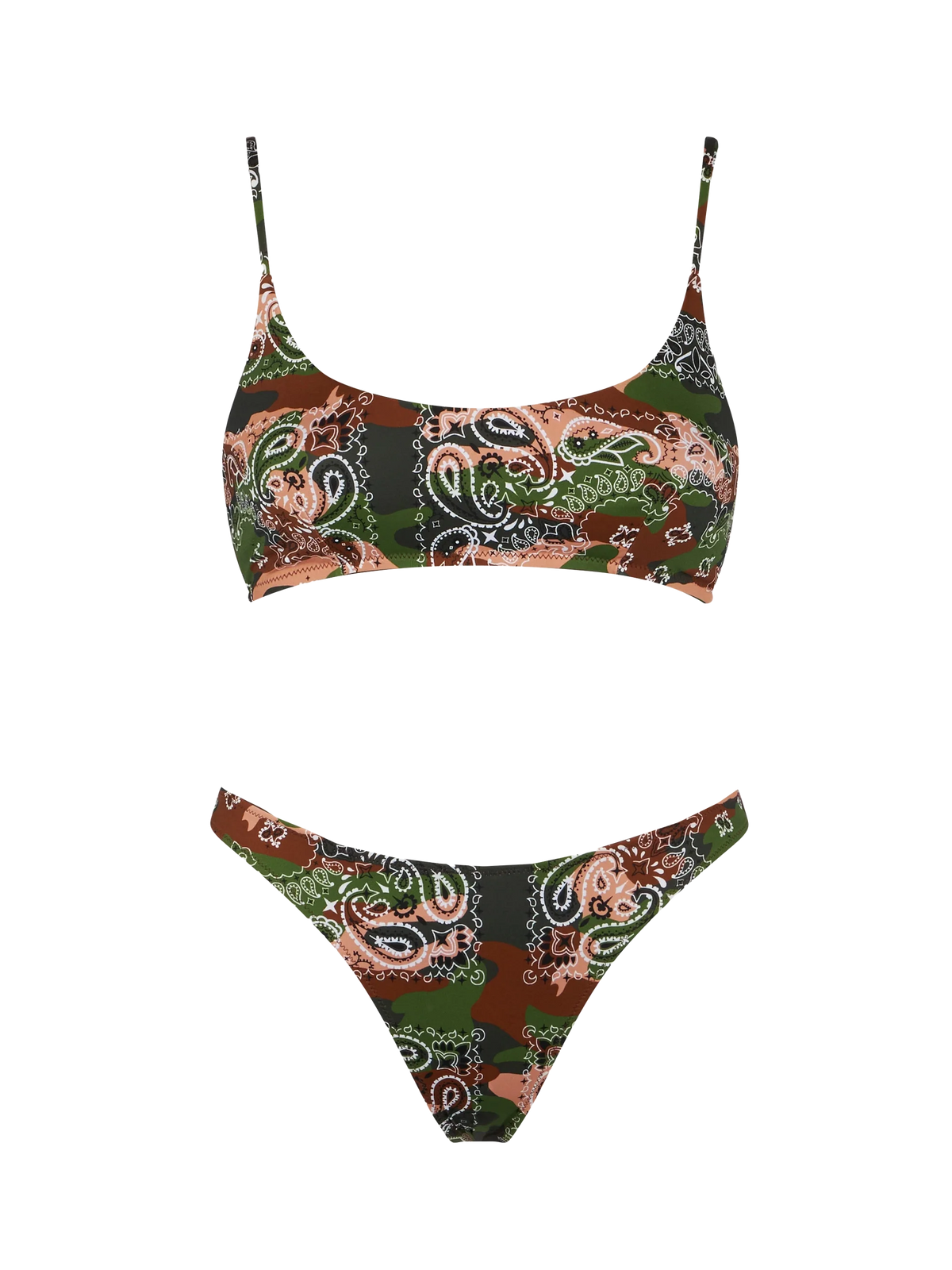 Bikini Judy Naomi bralette stampa bandana mimetica