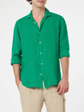 Camicia Pamplona verde in lino product image 1