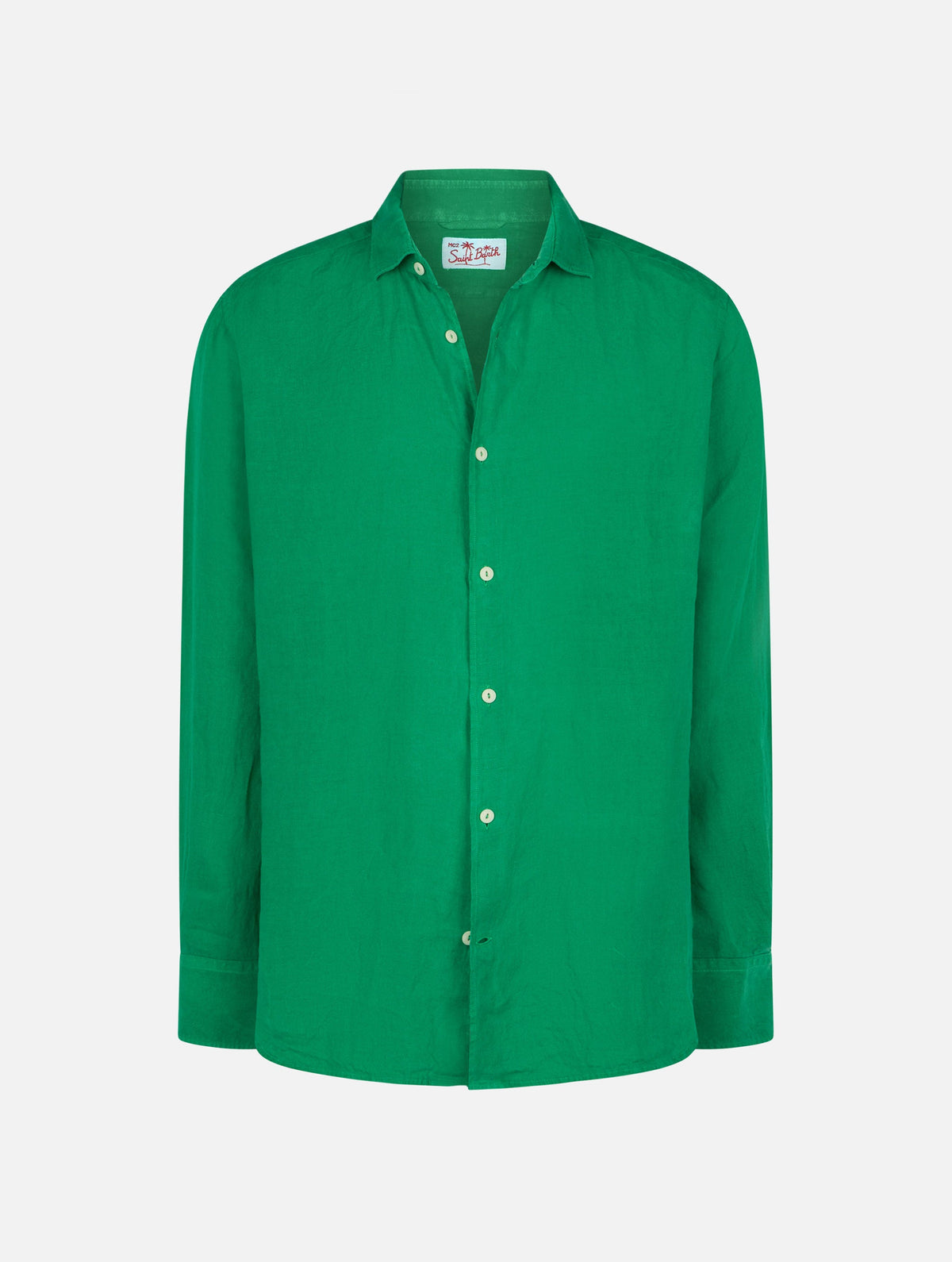 Camicia Pamplona verde in lino product image 4