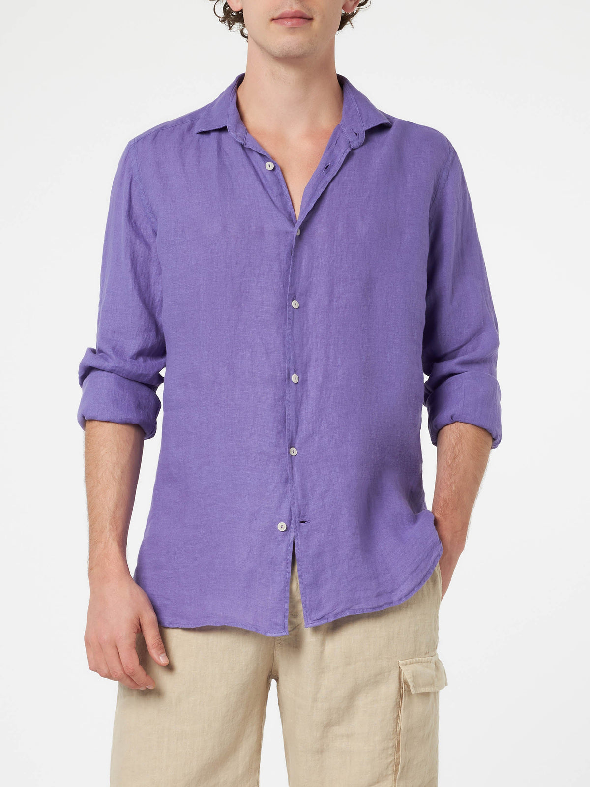 Camicia Pamplona viola vintage in lino product image 1