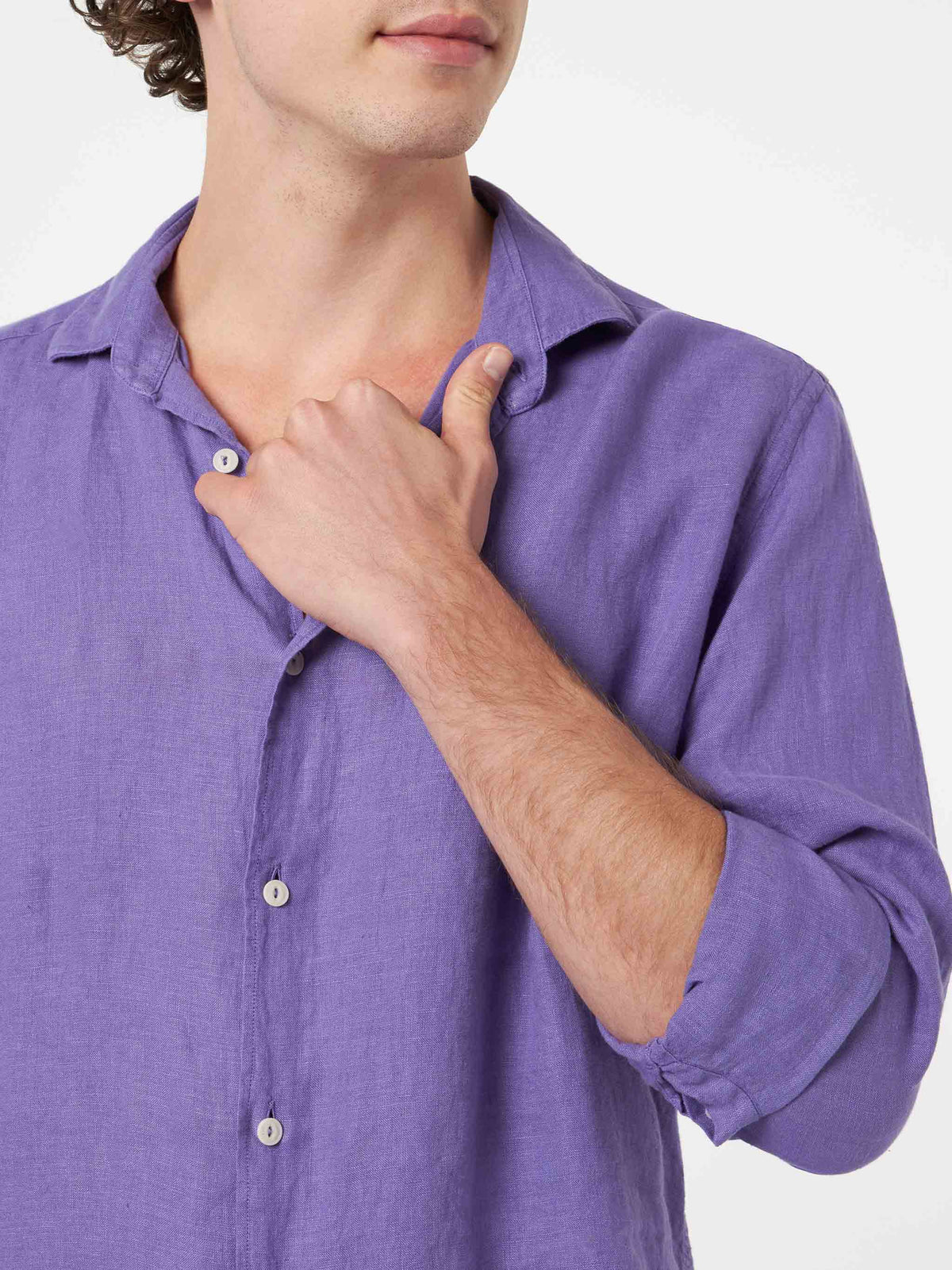 Camicia Pamplona viola vintage in lino product image 3