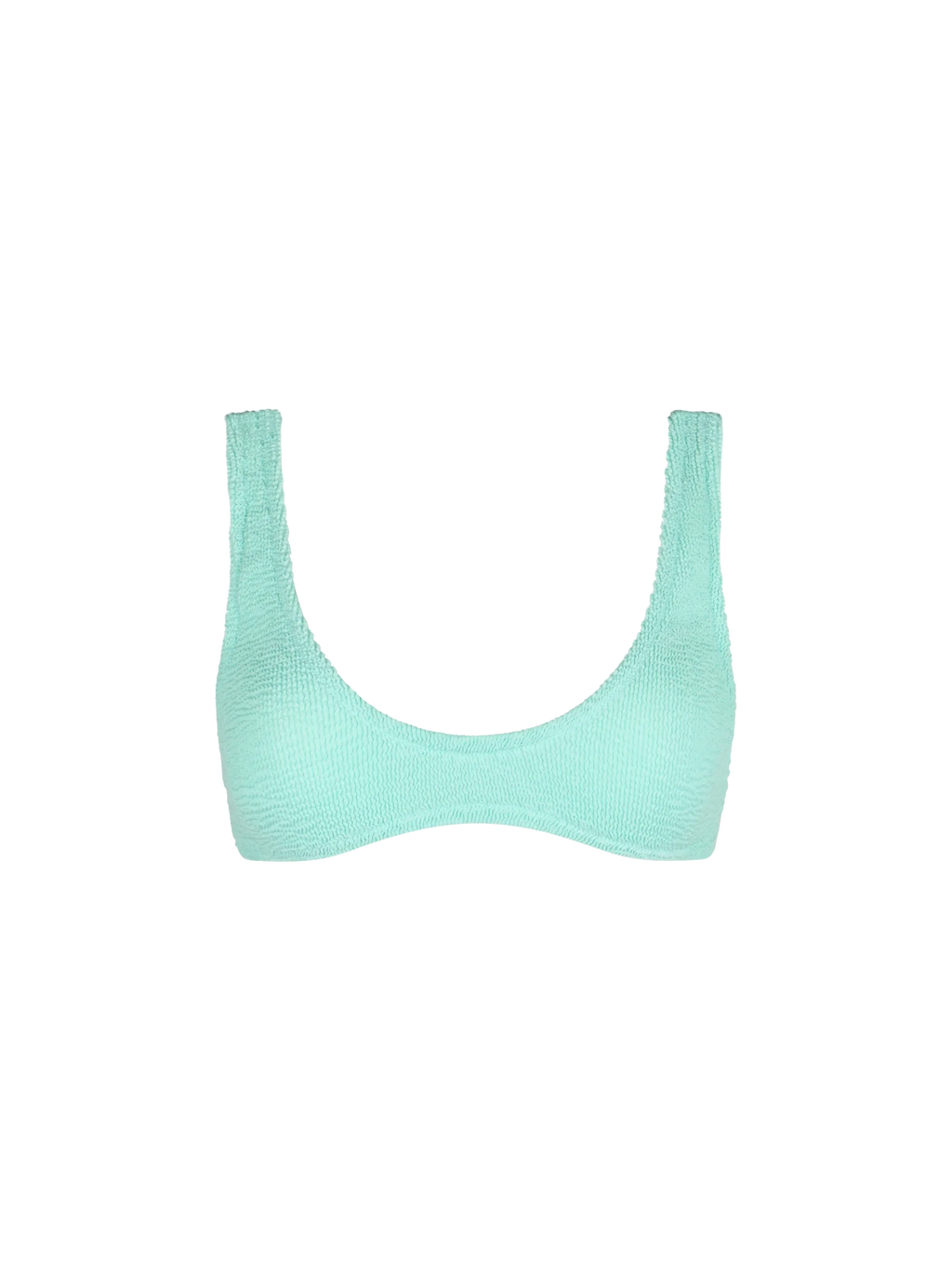 Top bikini bralette Pamy verde salvia in tessuto crinkle