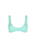 Top bikini bralette Pamy verde salvia in tessuto crinkle