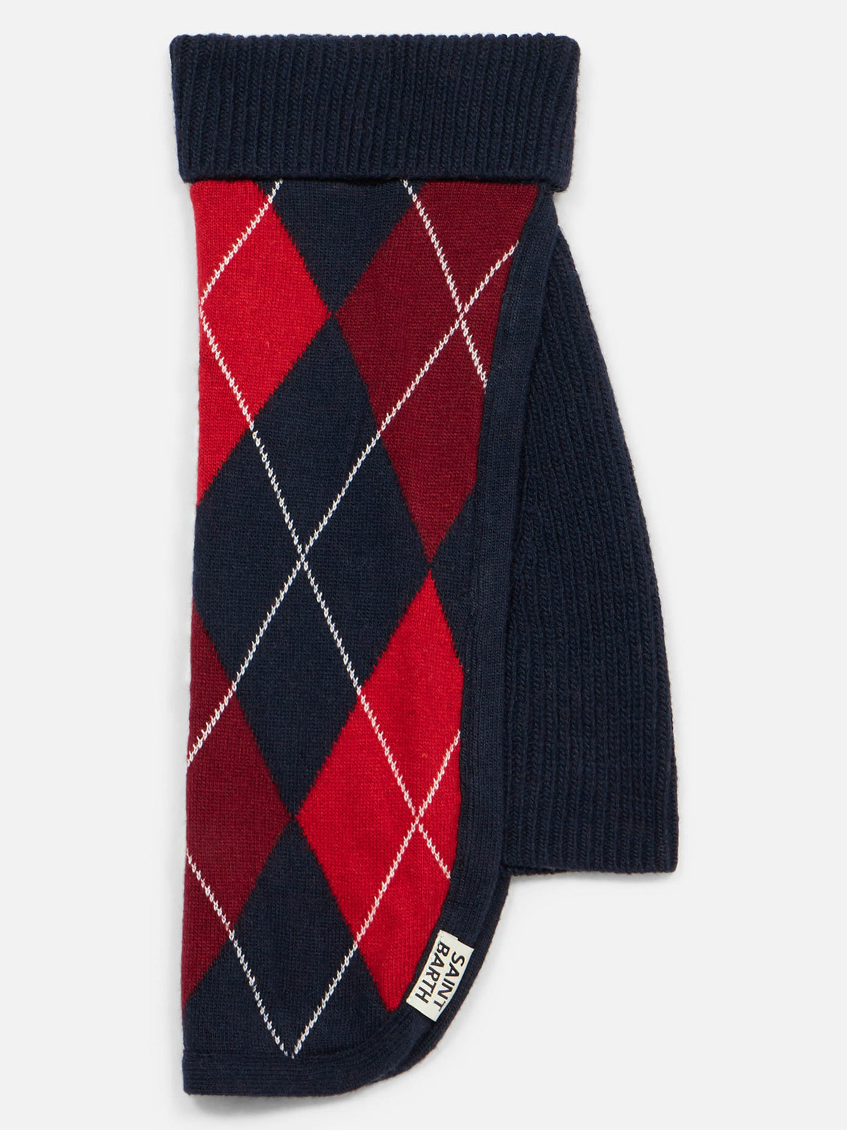 Maglione per cani Pulldoger con motivo argyle e ricamo logo