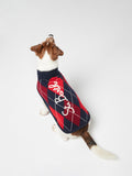 Maglione per cani Pulldoger con motivo argyle e ricamo logo