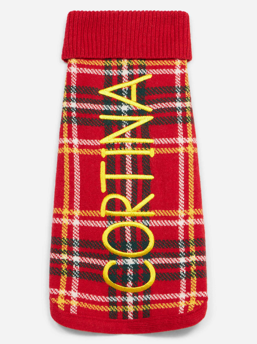 Maglione per cani Pulldoger tartan con ricamo Cortina