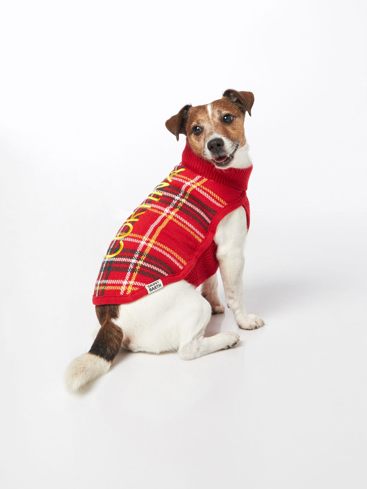 Maglione per cani Pulldoger tartan con ricamo Cortina