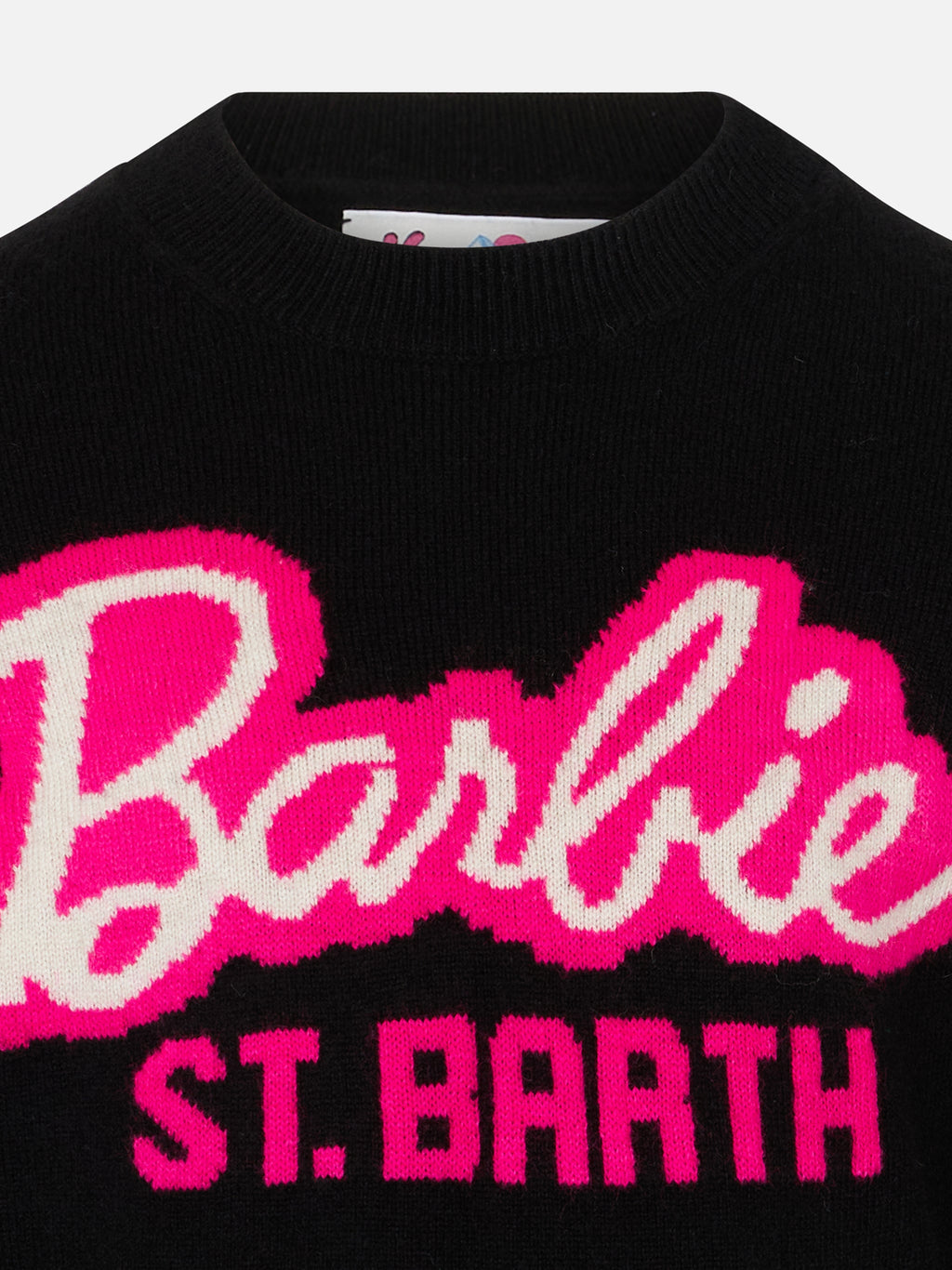 Maglia Princess nera con jacquard Barbie St. Barth | Special Edition