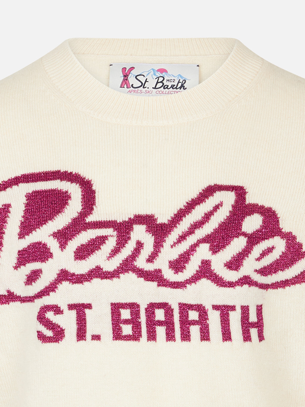 Maglia Princess bianco panna con jacquard Barbie St. Barth | Special Edition