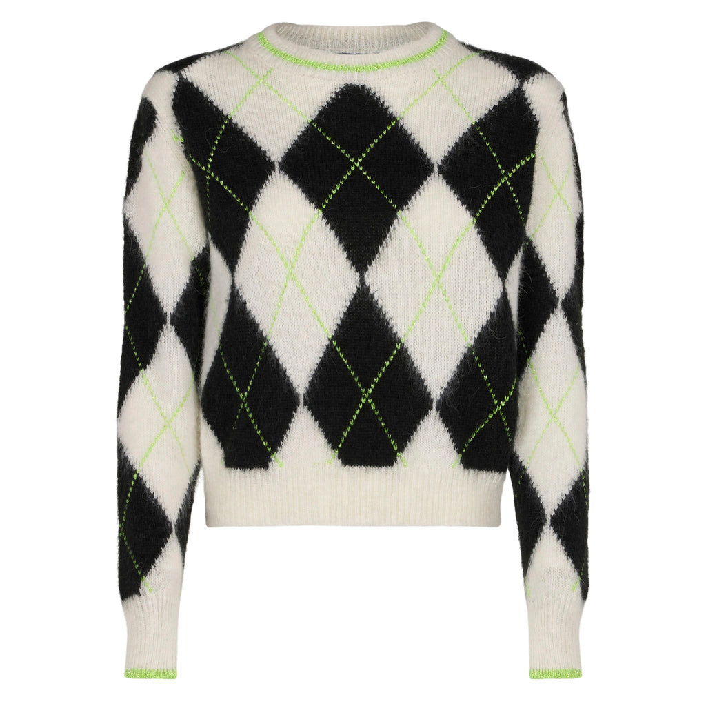 Maglia corta New Queen Soft con motivo argyle