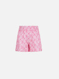 Shorts Lierre Jr bianchi con ricamo margherite rosa product image 1