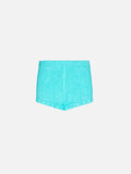 Shorts Sherlin Jr verde acqua in tessuto crinkle product image 1