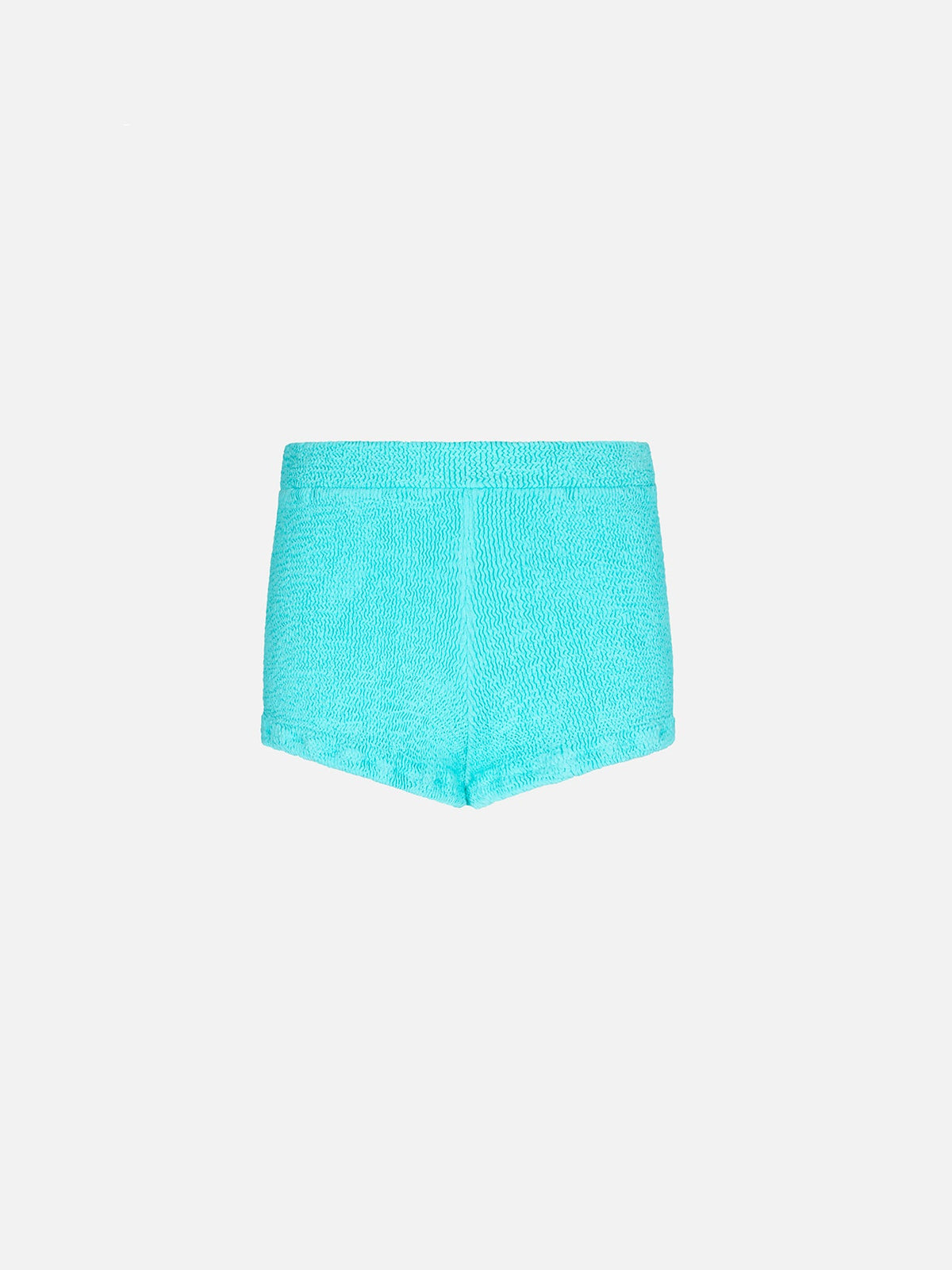Shorts Sherlin Jr verde acqua in tessuto crinkle product image 1