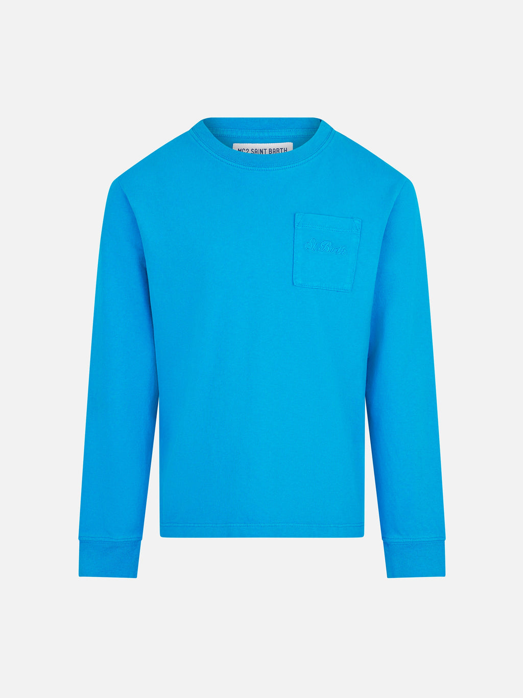 T-shirt Luton Jr bluette a maniche lunghe con ricamo logo product image 1