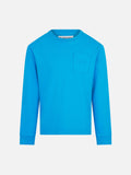 T-shirt Luton Jr bluette a maniche lunghe con ricamo logo product image 1