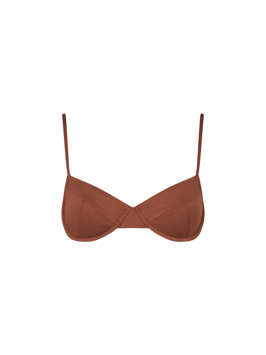 Top bikini Bea marrone con ferretto