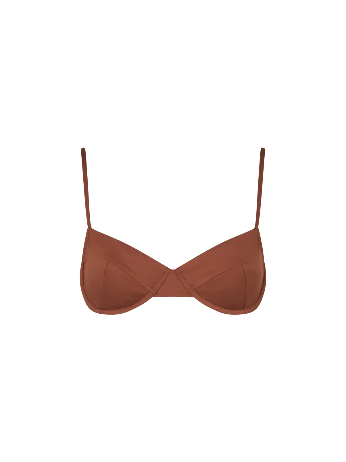 Top bikini Bea marrone con ferretto