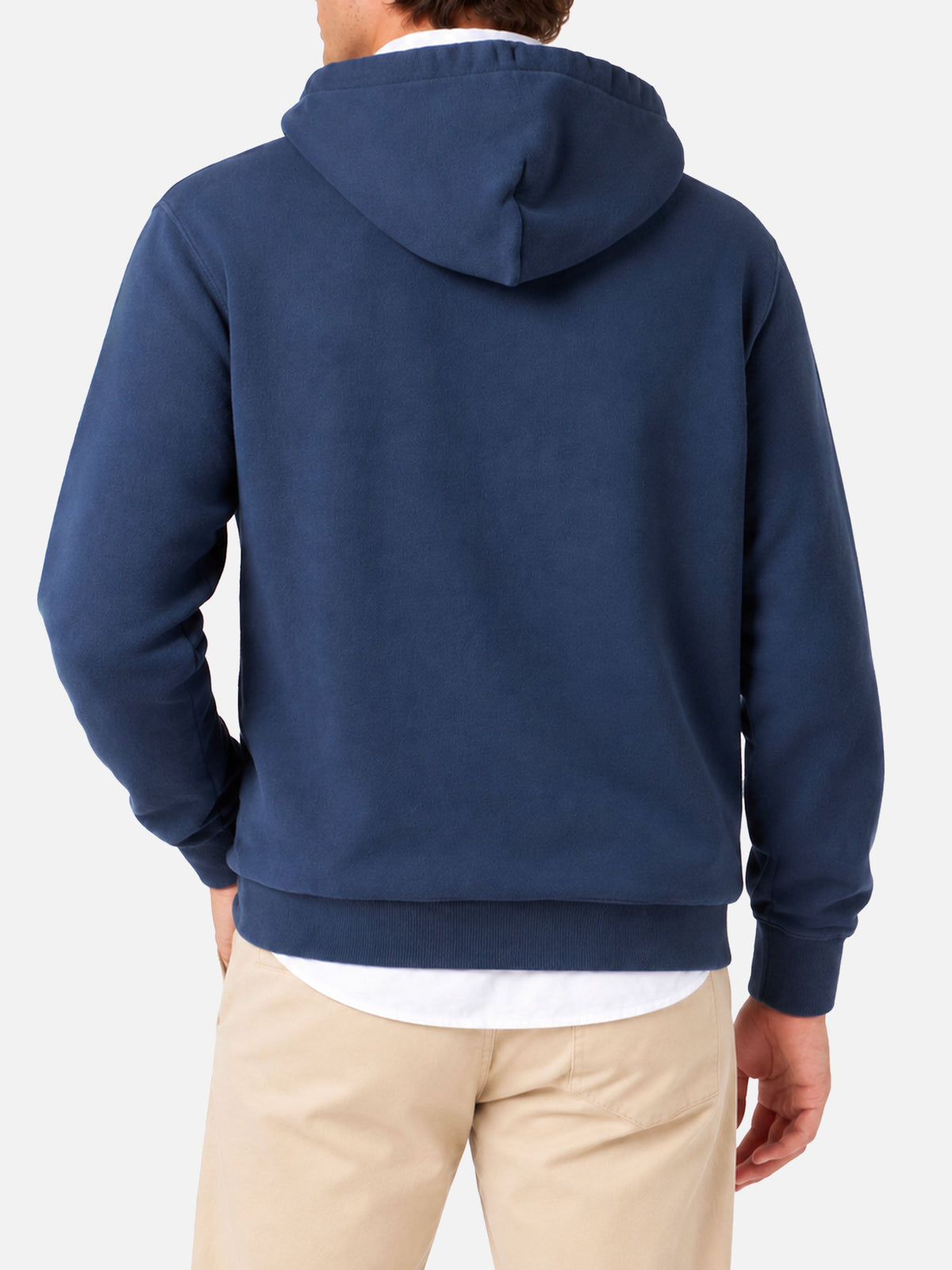 Felpa con cappuccio Tribeca blu navy patch logo in spugna product image 4