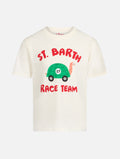 T-shirt bianco panna con stampa St. Barth race team product image 1