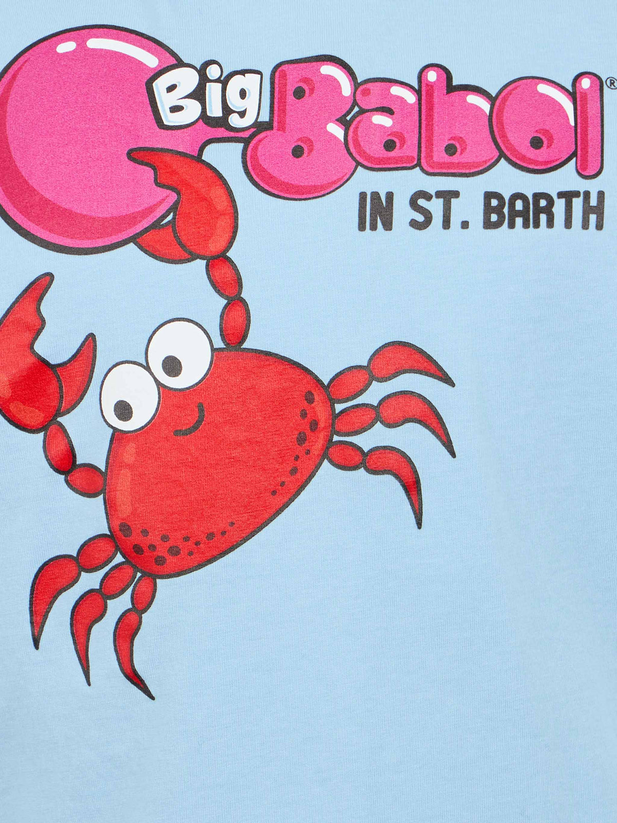 T-shirt azzurra con stampa Big Babol crab party | Special product image 2