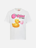 T-shirt bianca con stampa Ducky Big Babol | Special Edition product image 1