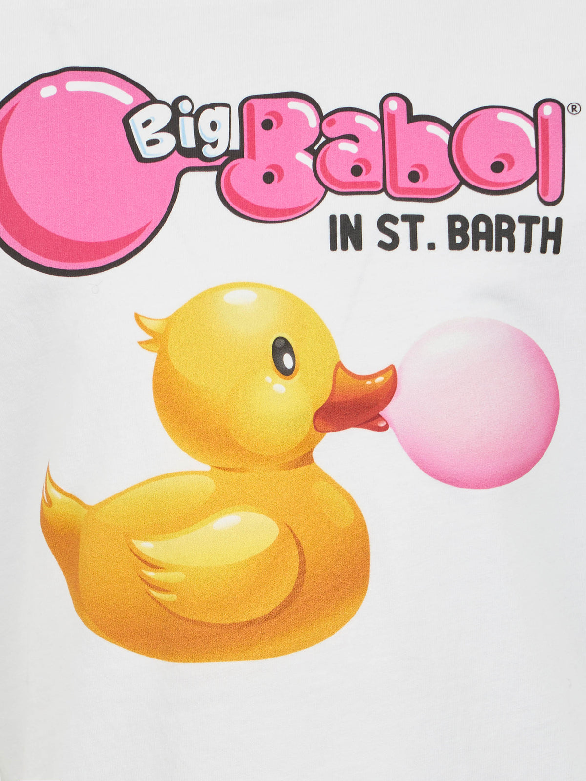 T-shirt bianca con stampa Ducky Big Babol | Special Edition product image 2