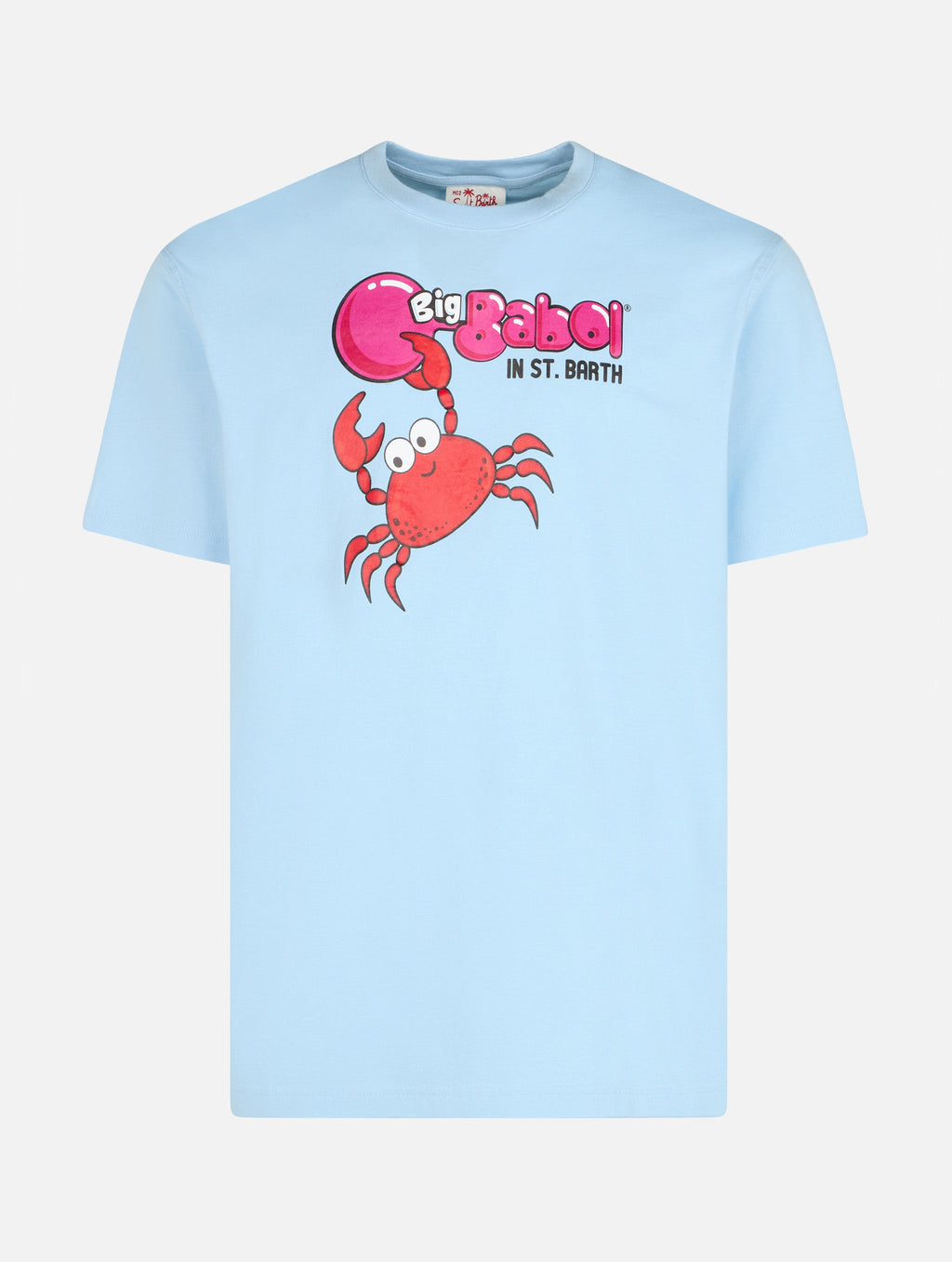 T-shirt azzurra con stampa Big Babol crab party | Special product image 1