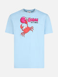 T-shirt azzurra con stampa Big Babol crab party | Special product image 1