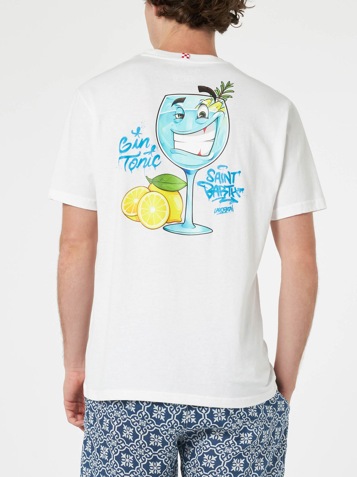 T-shirt bianca con stampa gin tonic | Special Edition product image 3