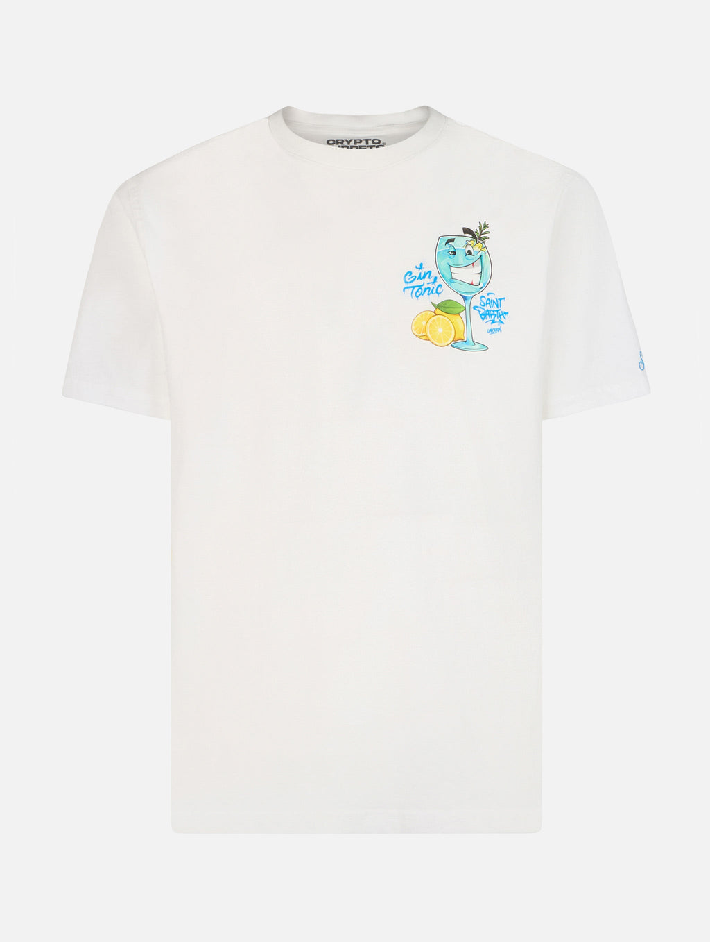 T-shirt bianca con stampa gin tonic | Special Edition product image 5