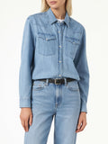 Camicia western Amaya Tex azzurra in denim product image 1