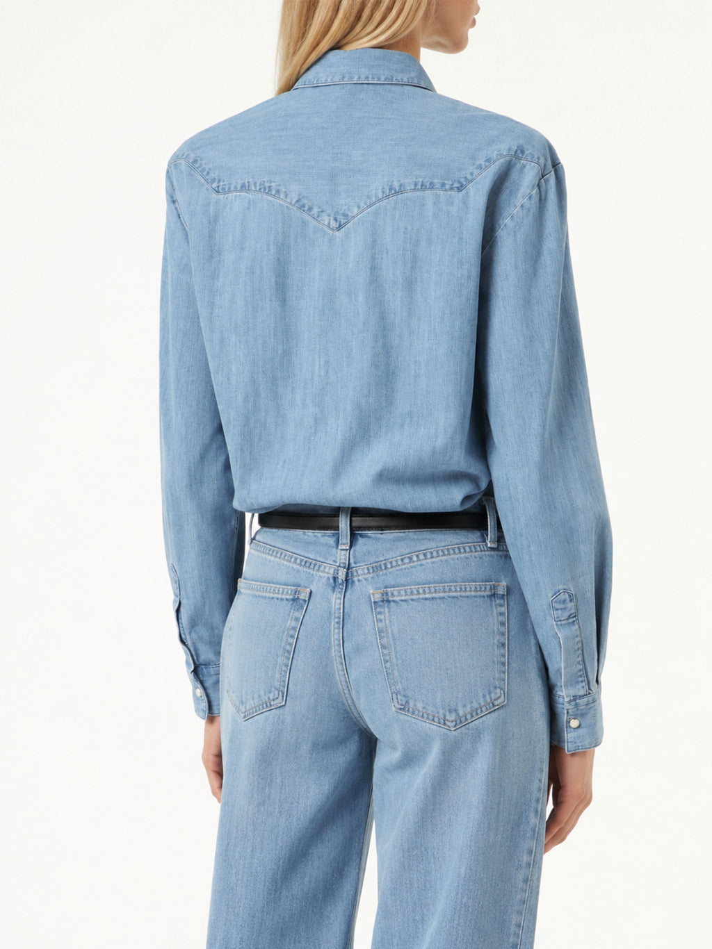 Camicia western Amaya Tex azzurra in denim product image 2