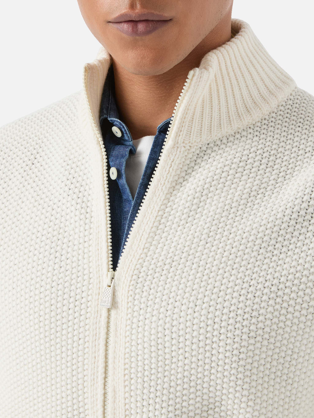 Bomber Andermatt bianco panna in maglia product image 2