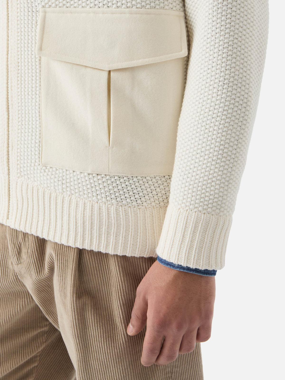 Bomber Andermatt bianco panna in maglia product image 4