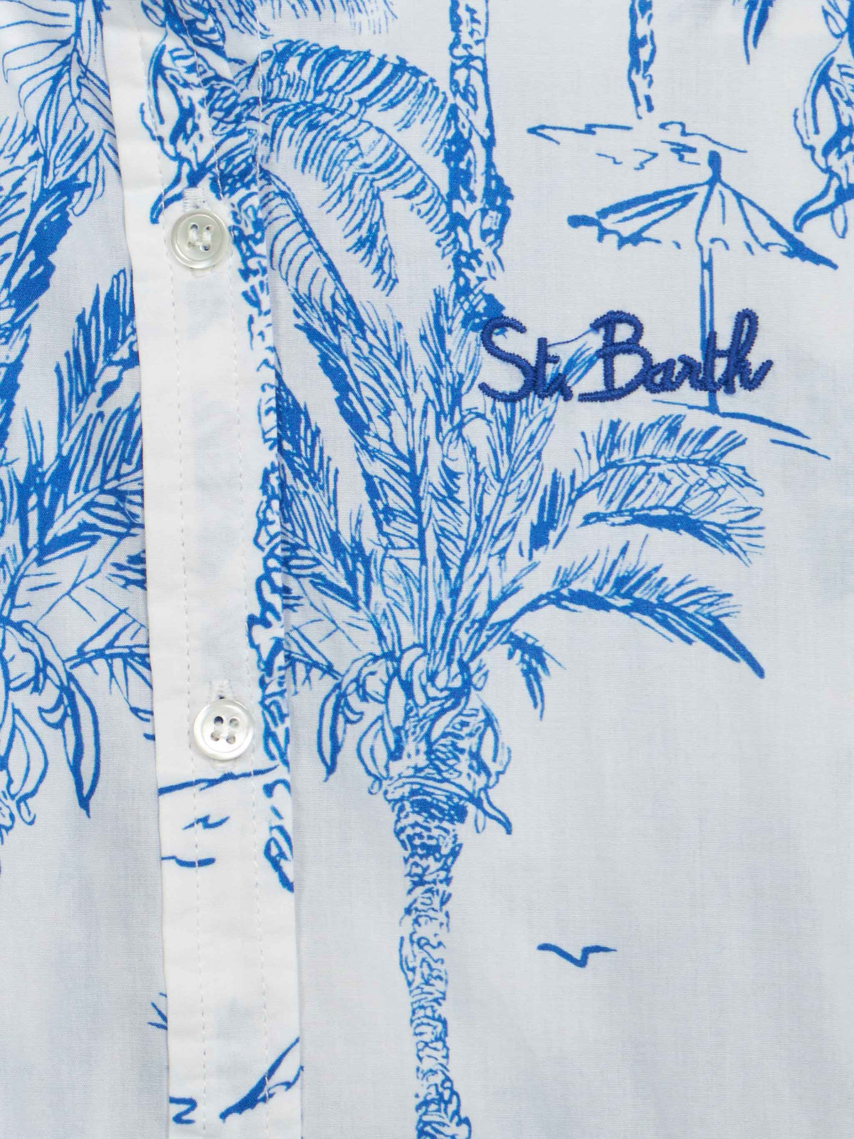 Abito Anastasie Jr bianco con stampa toile de Jouy