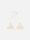 Top bikini a triangolo Annabelle nude con strass