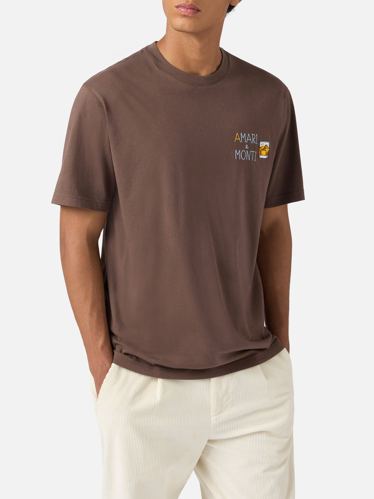 T-shirt Arnott marrone con ricamo A mari e Monti product image 2